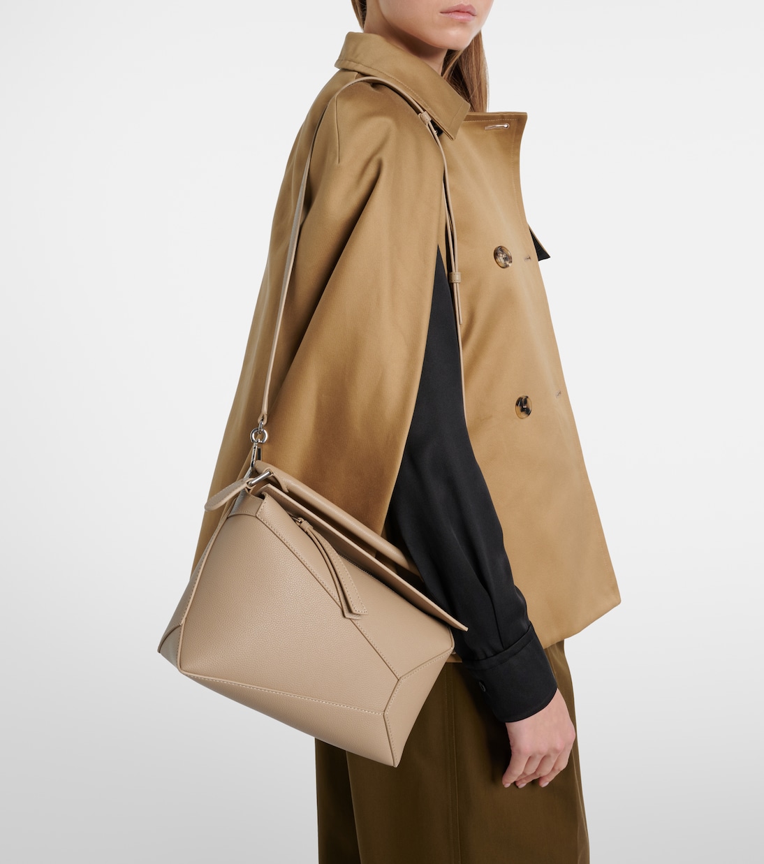 Puzzle Edge Small leather tote bag | Loewe