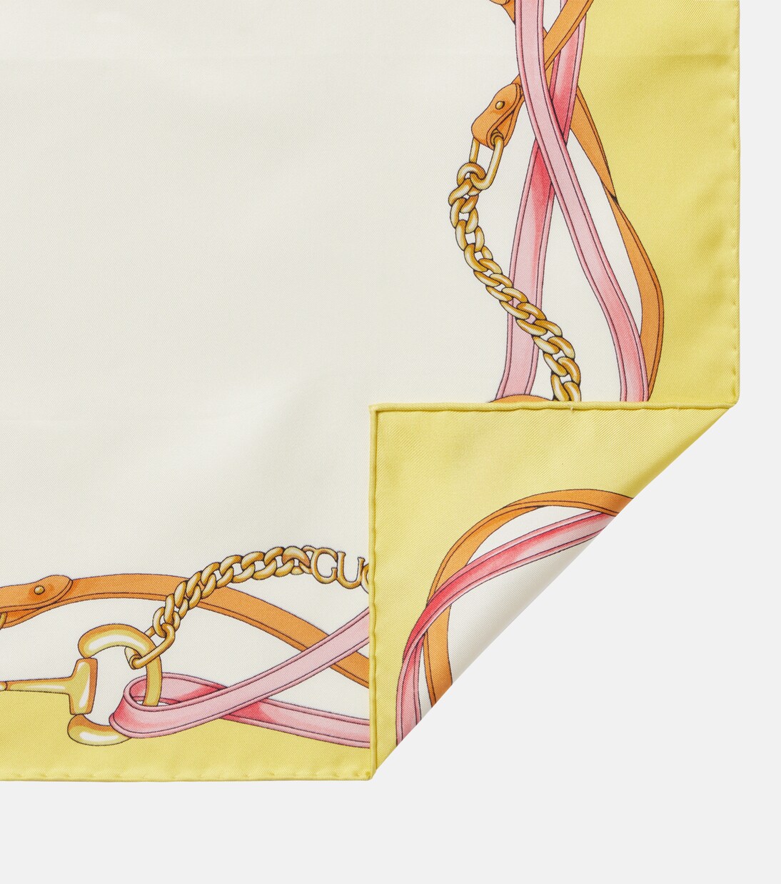 Sciarpa in twill di seta con stampa | Gucci