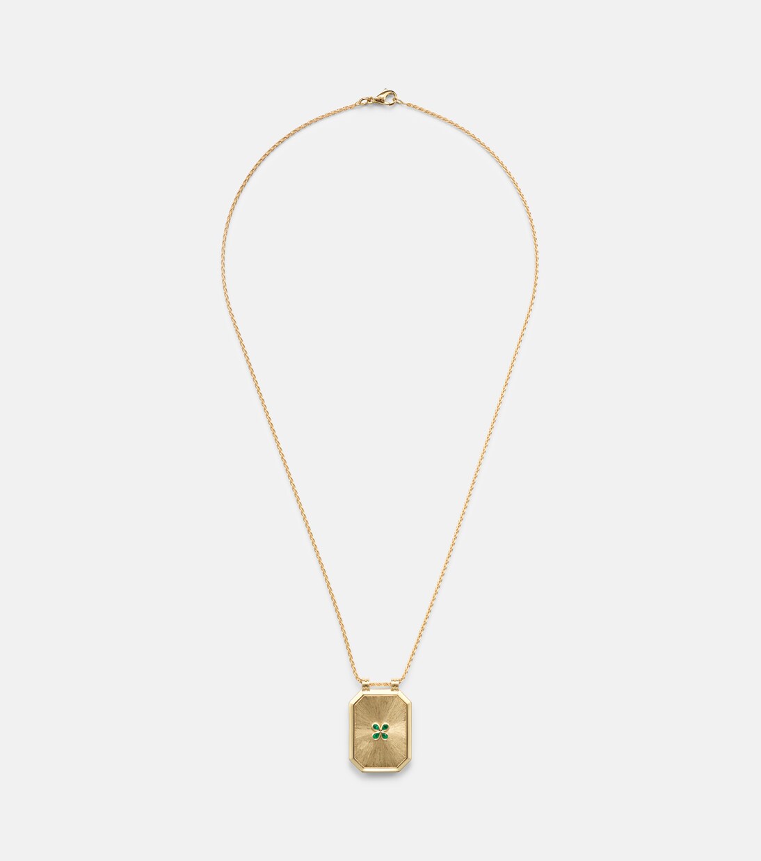 Luck 18kt gold pendant necklace with emerald | Marie Lichtenberg