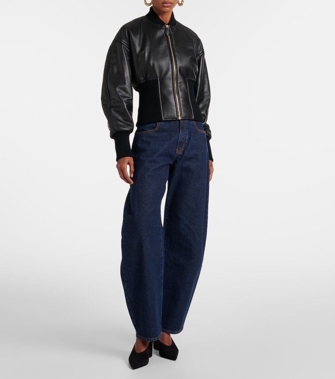 Leather bomber jacket | Alaïa