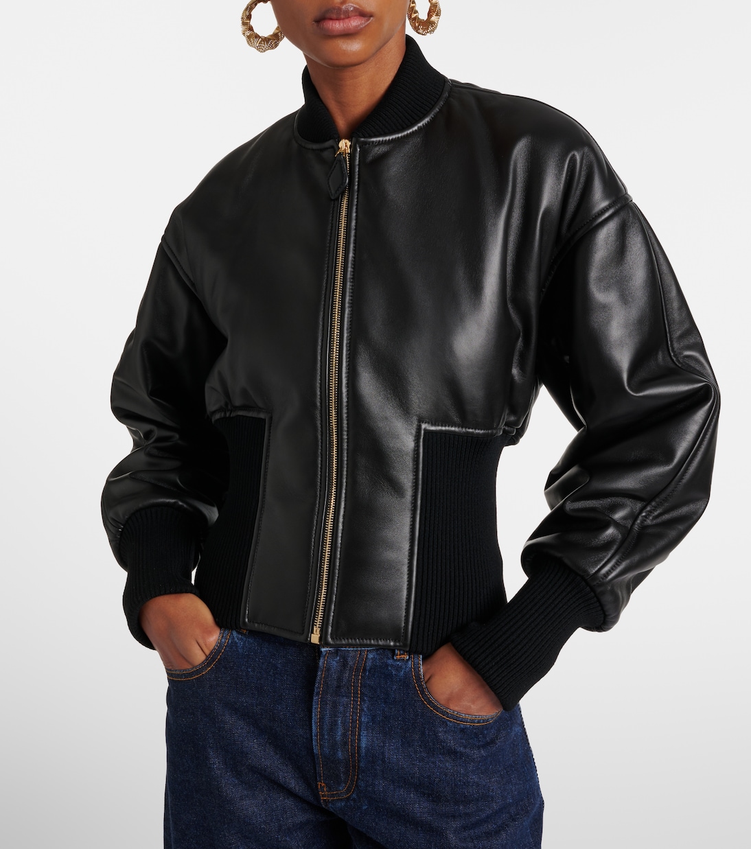 Leather bomber jacket | Alaïa