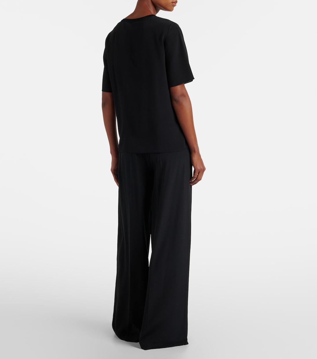 Hulin silk crêpe de soie wide-leg pants | Joseph