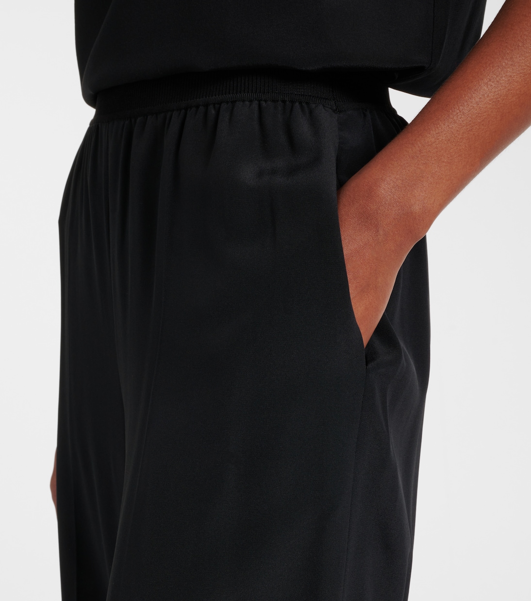 Hulin silk crêpe de soie wide-leg pants | Joseph