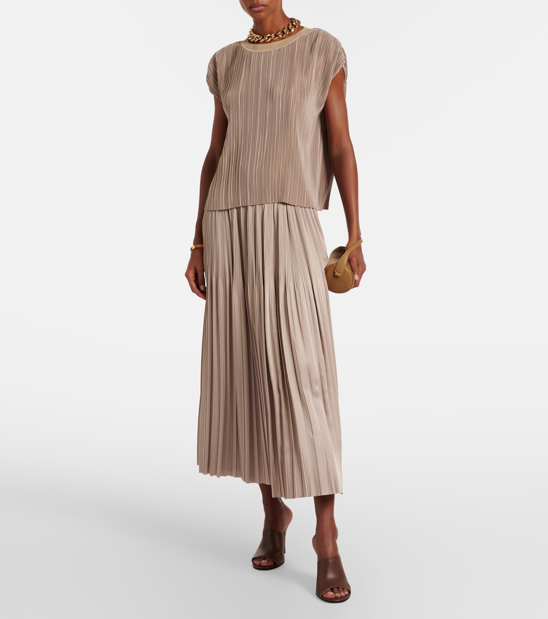 Rabat plissé midi skirt | Joseph