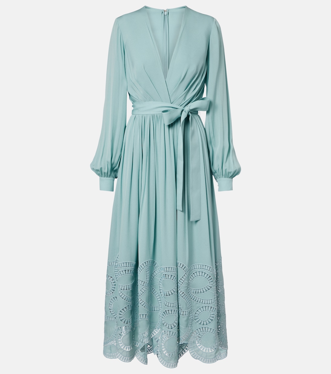 Midikleid aus einem Seidengemisch mit Spitze | Elie Saab