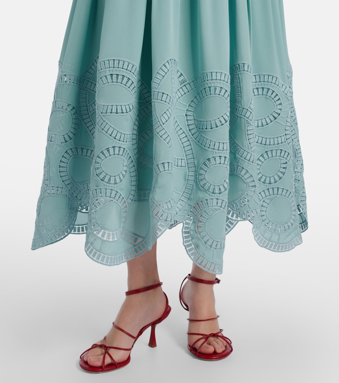 Midikleid aus einem Seidengemisch mit Spitze | Elie Saab