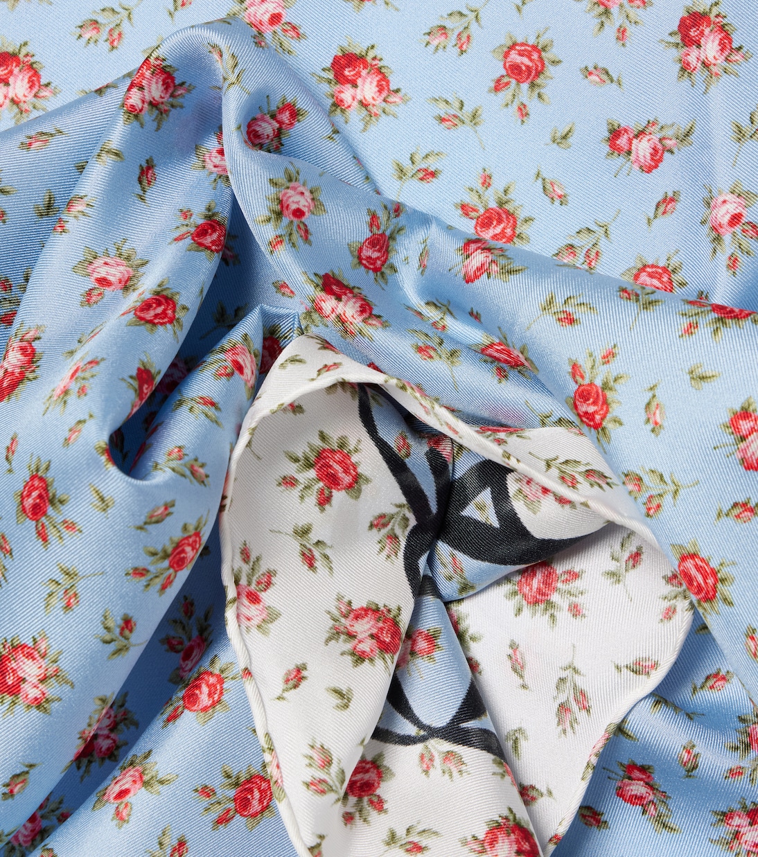Pañuelo de sarga de seda floral | Dolce&Gabbana