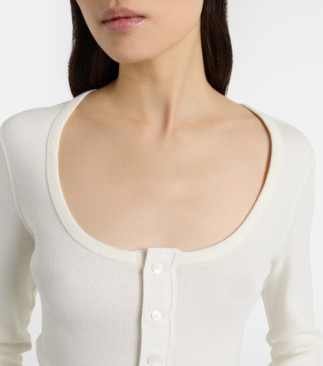 Cotton jersey Henley shirt | Chloé