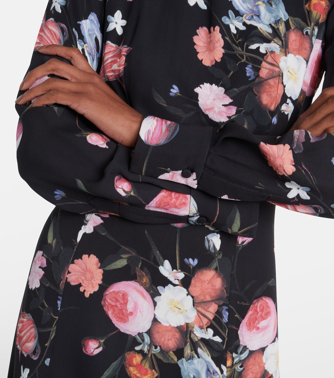 Floral crêpe midi dress | Erdem