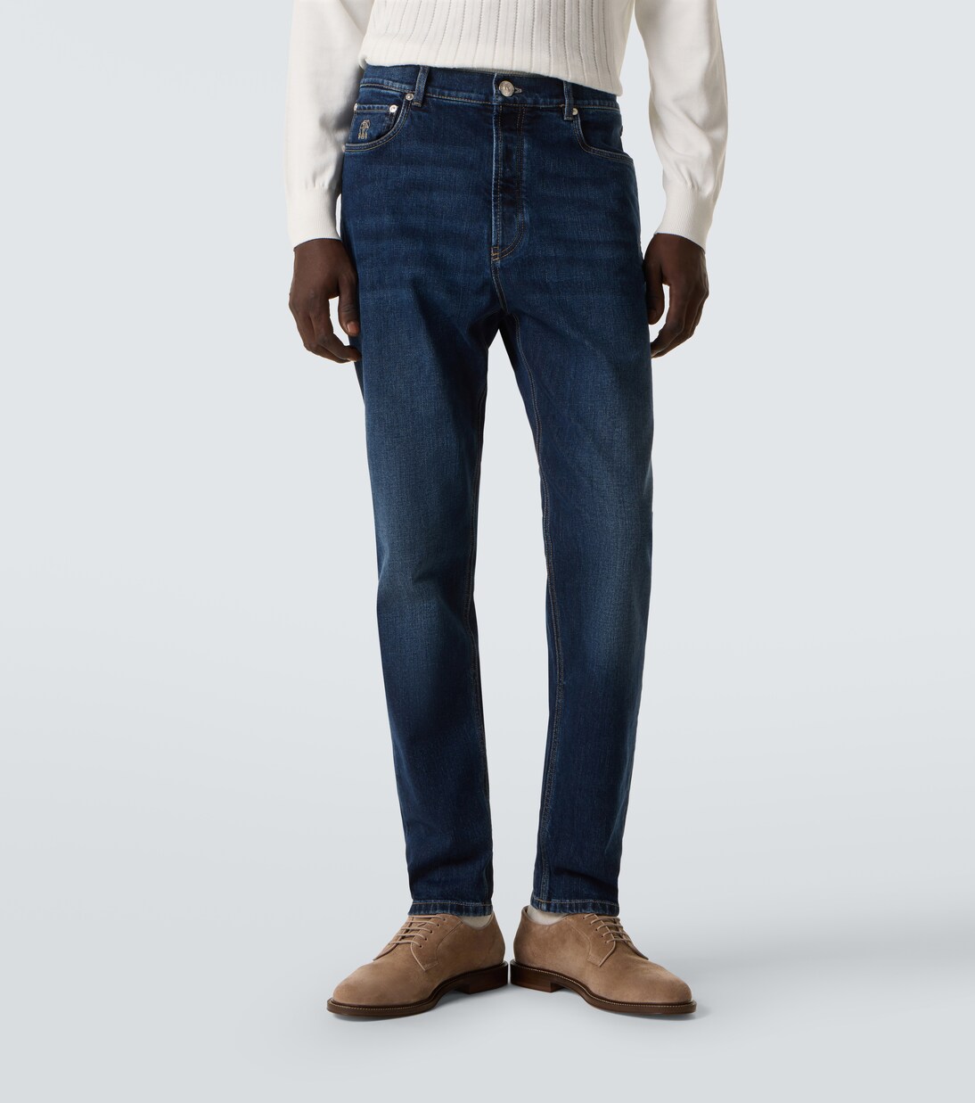 Jeans slim de tiro medio | Brunello Cucinelli