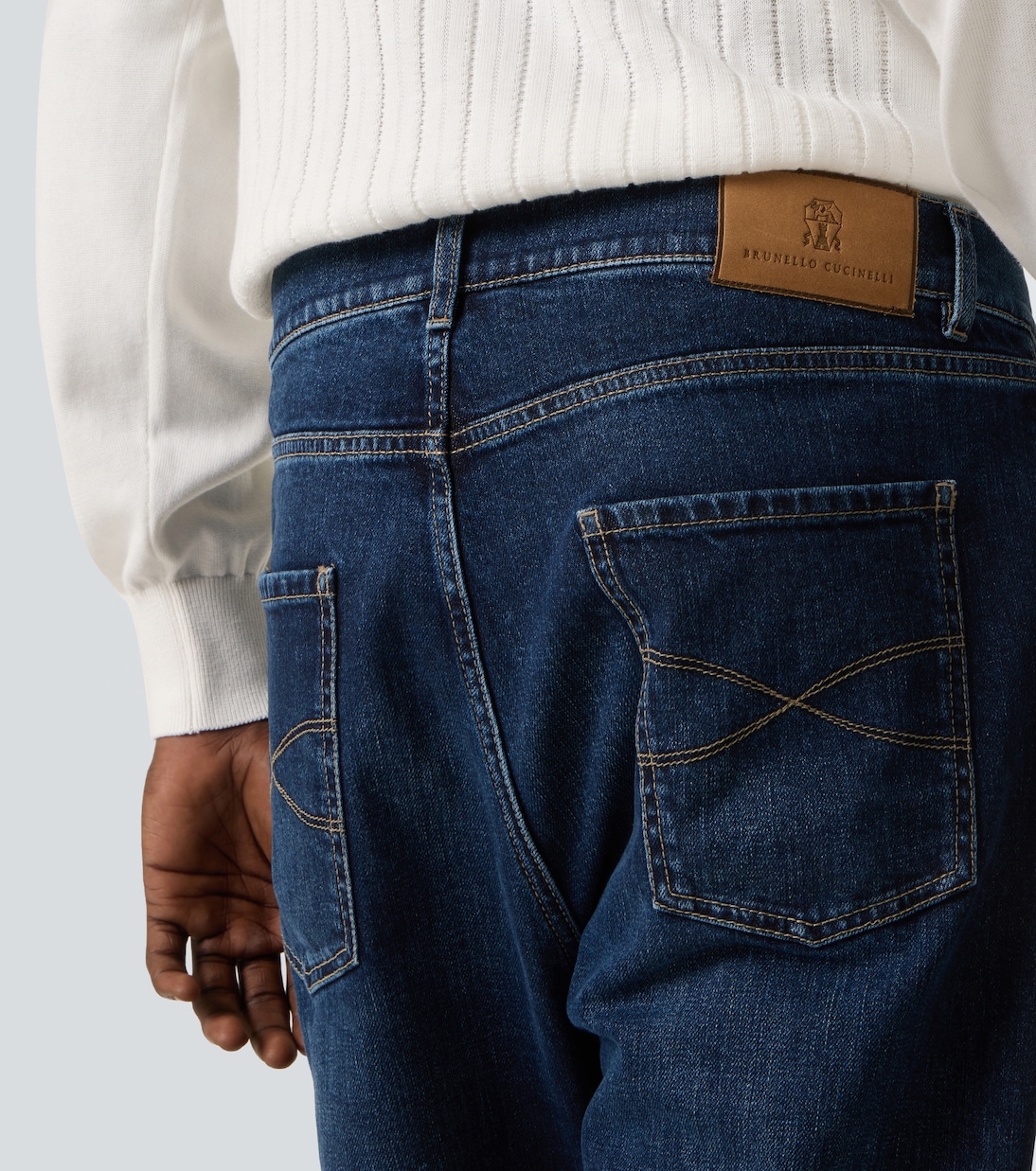 Jeans slim de tiro medio | Brunello Cucinelli