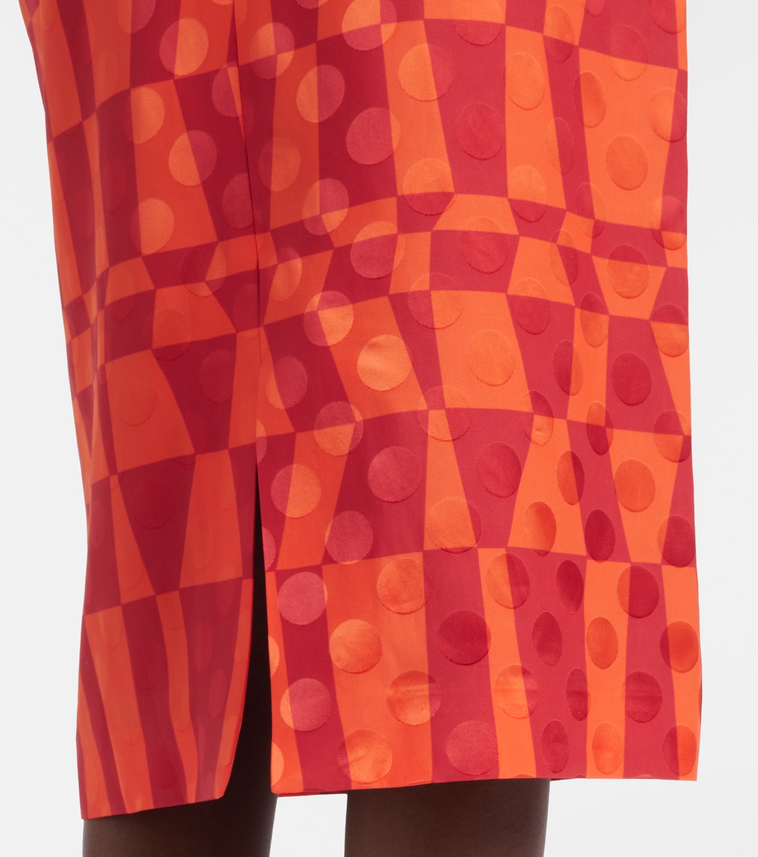 Satin jacquard midi skirt | Dries Van Noten