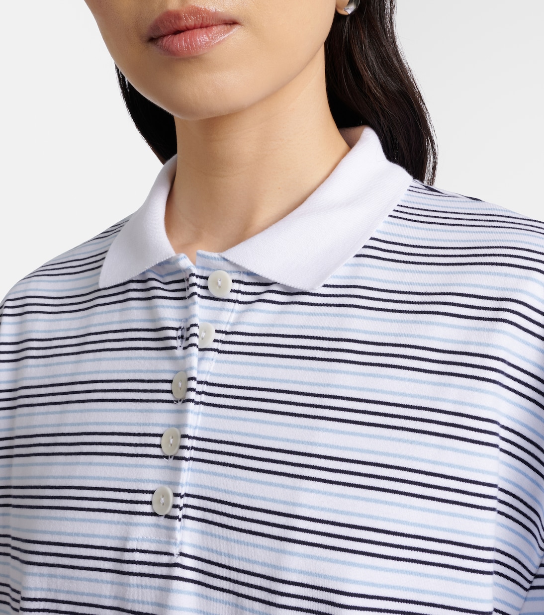 Polo oversize rayé en coton | Róhe