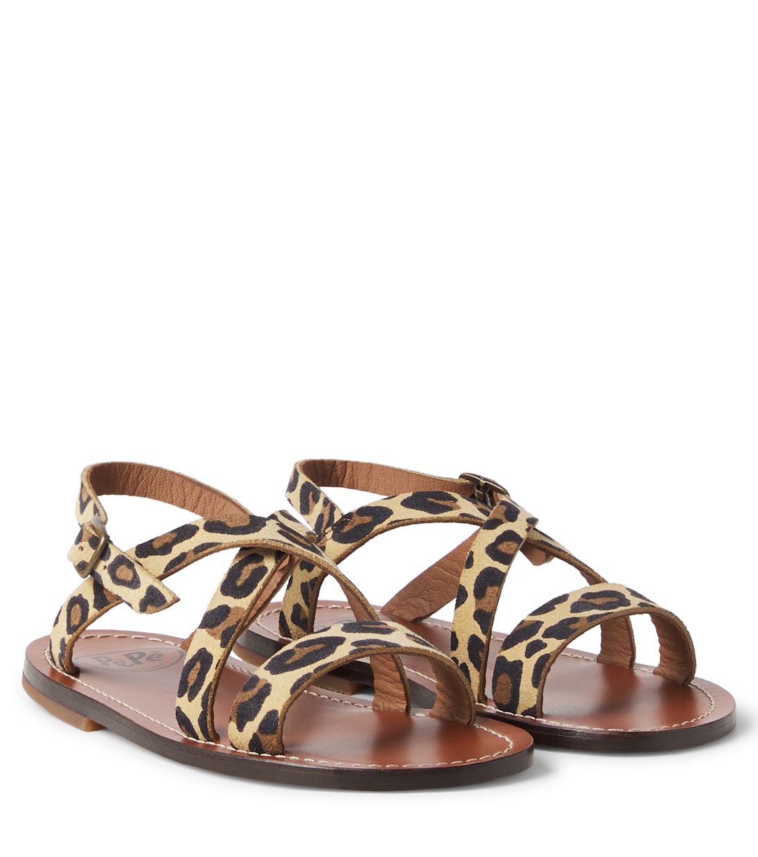 Leopard-print leather sandals | PèPè
