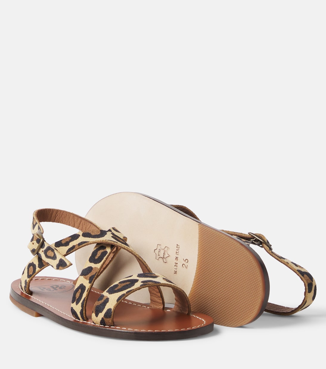 Leopard-print leather sandals | PèPè
