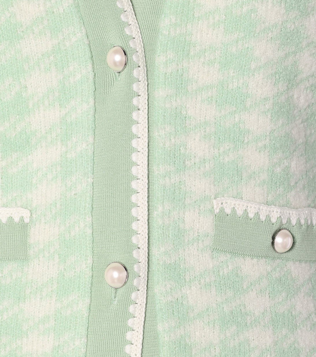 Houndstooth wool-blend cardigan | Miu Miu