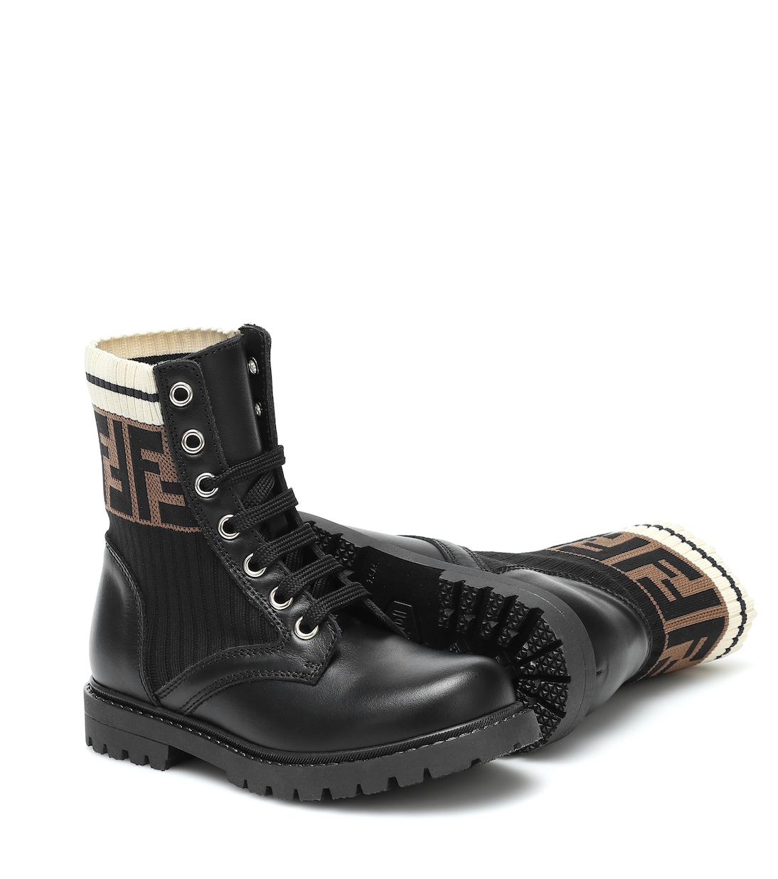 Stiefel aus Leder | Fendi Kids