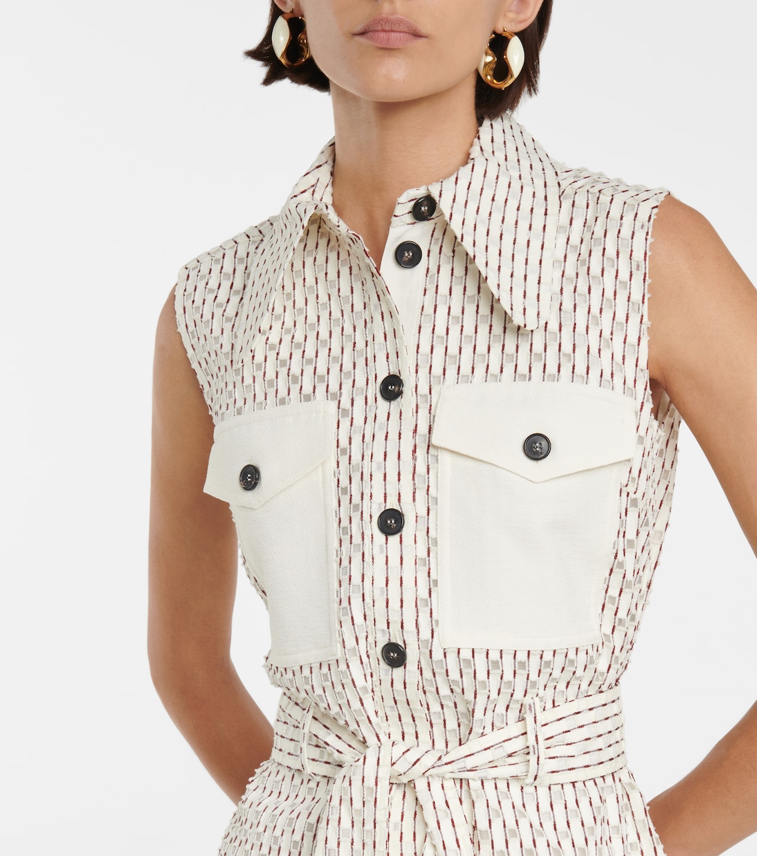 Miniabito in misto cotone a quadri | Victoria Victoria Beckham
