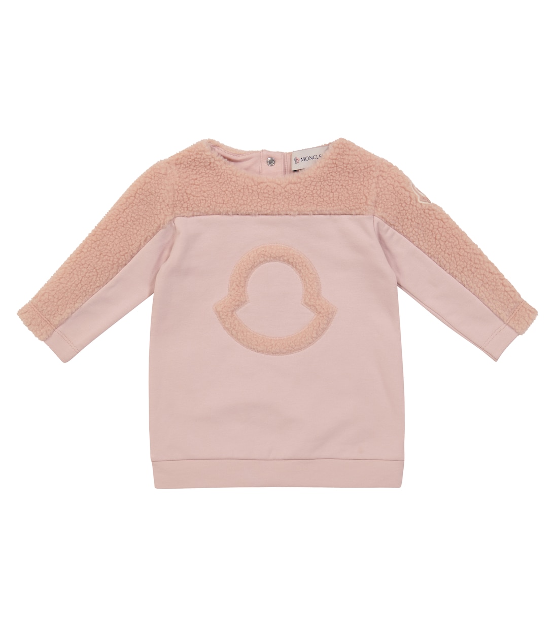 Baby - Abito felpa in cotone e pile con logo | Moncler Enfant