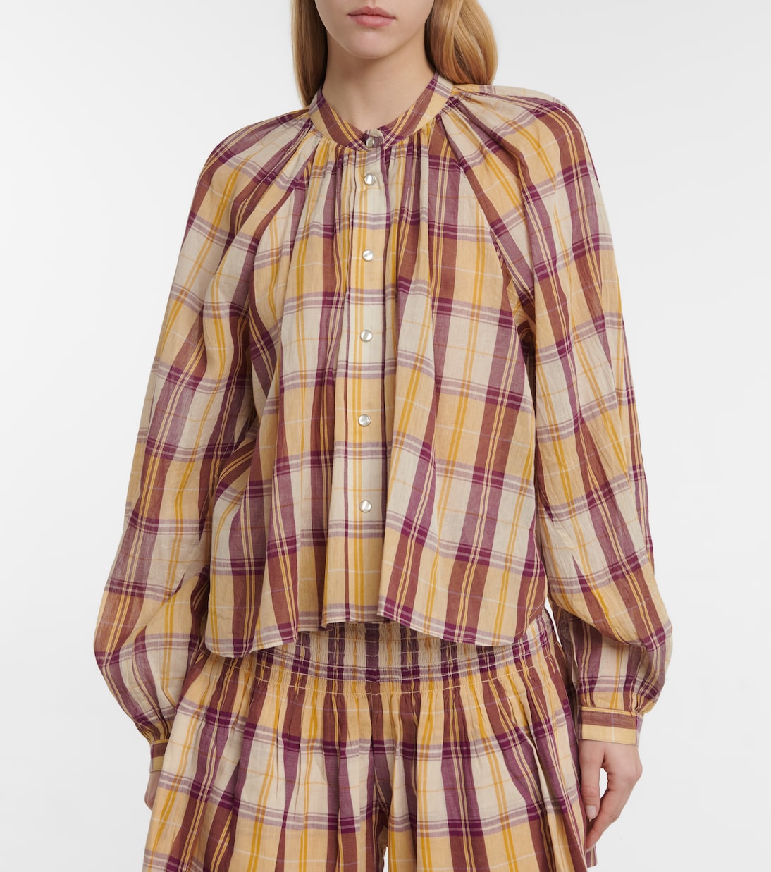 Blandine checked cotton top | Marant Etoile