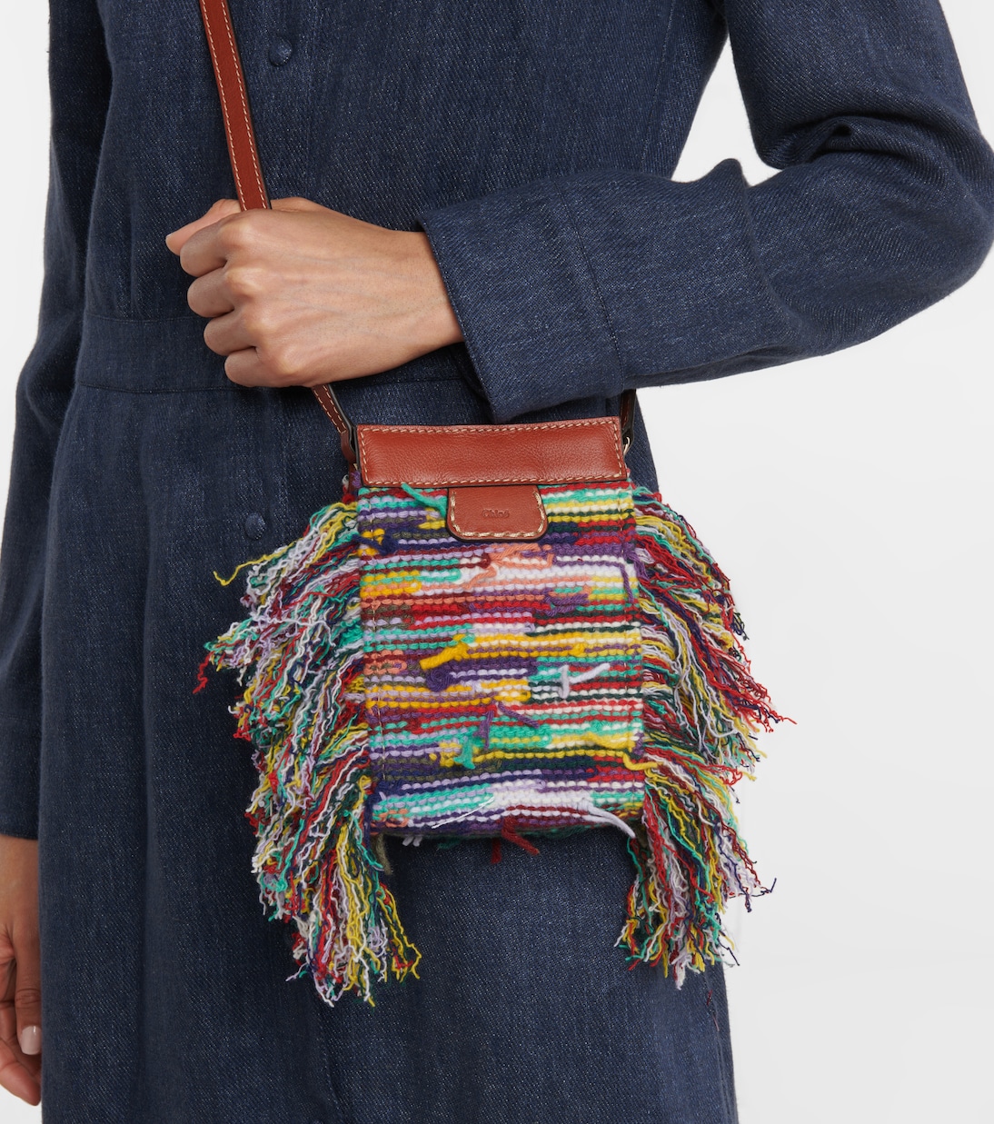 Borsa a tracolla Edith in cashmere | Chloé