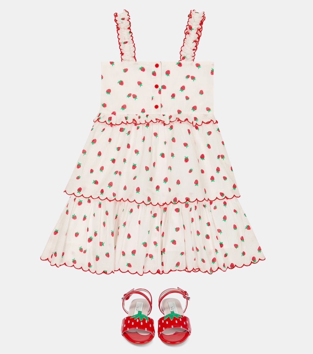 Strawberry faux leather sandals | Stella McCartney Kids