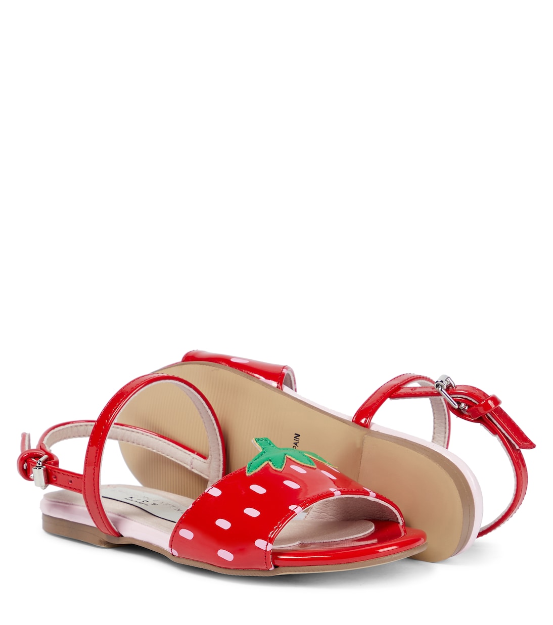 Strawberry faux leather sandals | Stella McCartney Kids