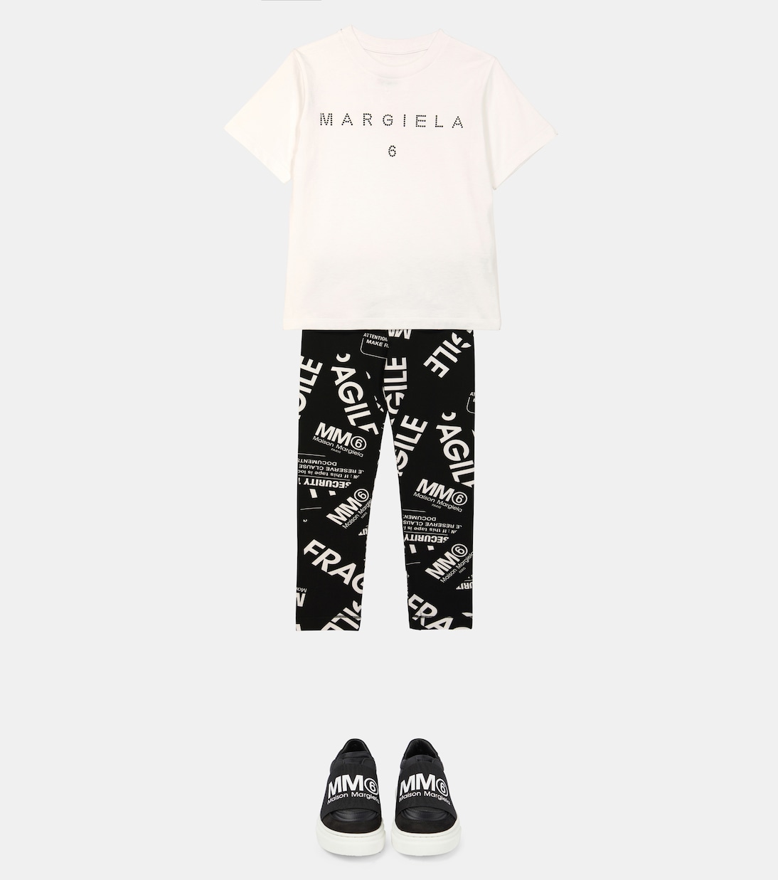 T-shirt in jersey di cotone con logo | MM6 Maison Margiela Kids