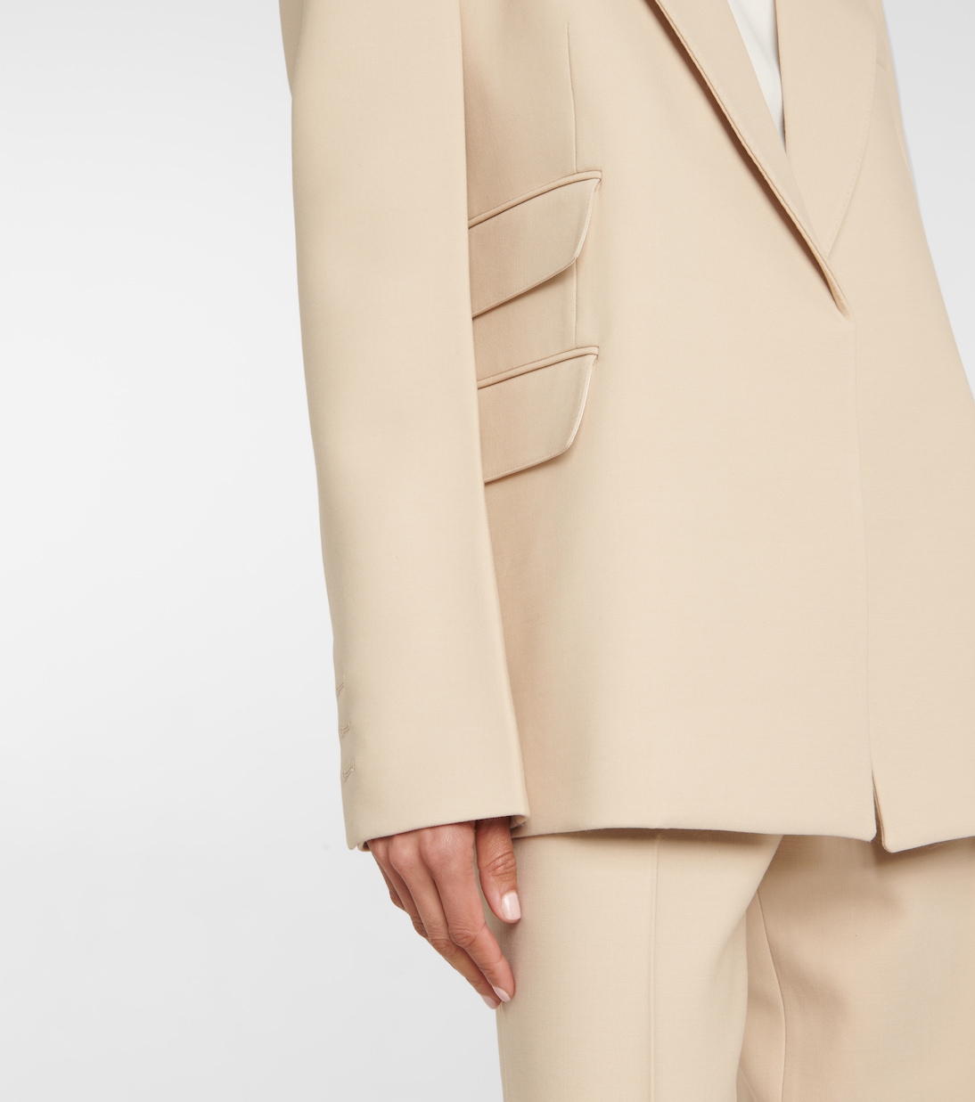 Single-breasted wool-blen blazer | Peter Do