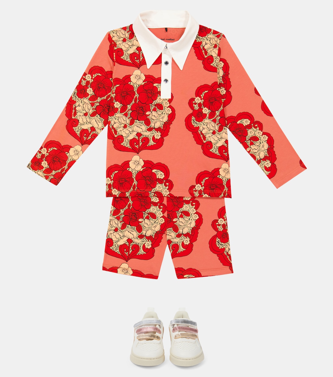 Polo imprimé en coton mélangé | Mini Rodini