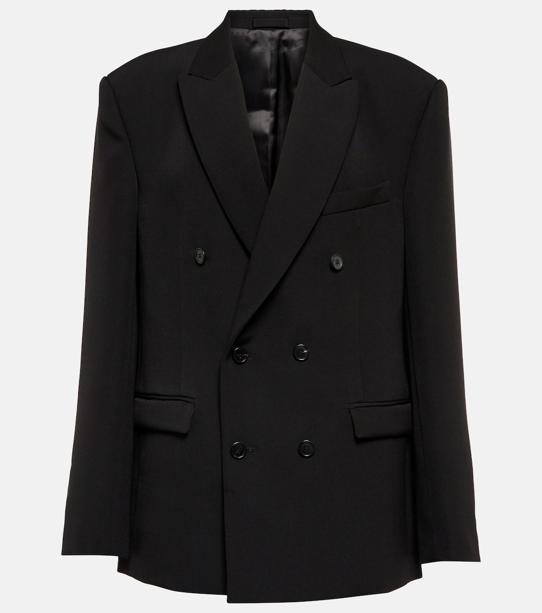 Blazer en sarga de lana virgen | Wardrobe.NYC