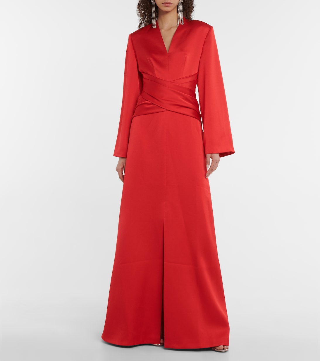 Robe longue en satin | Rasario
