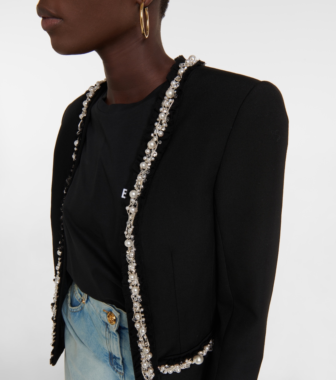 Verzierte Jacke aus Wolle | Balmain