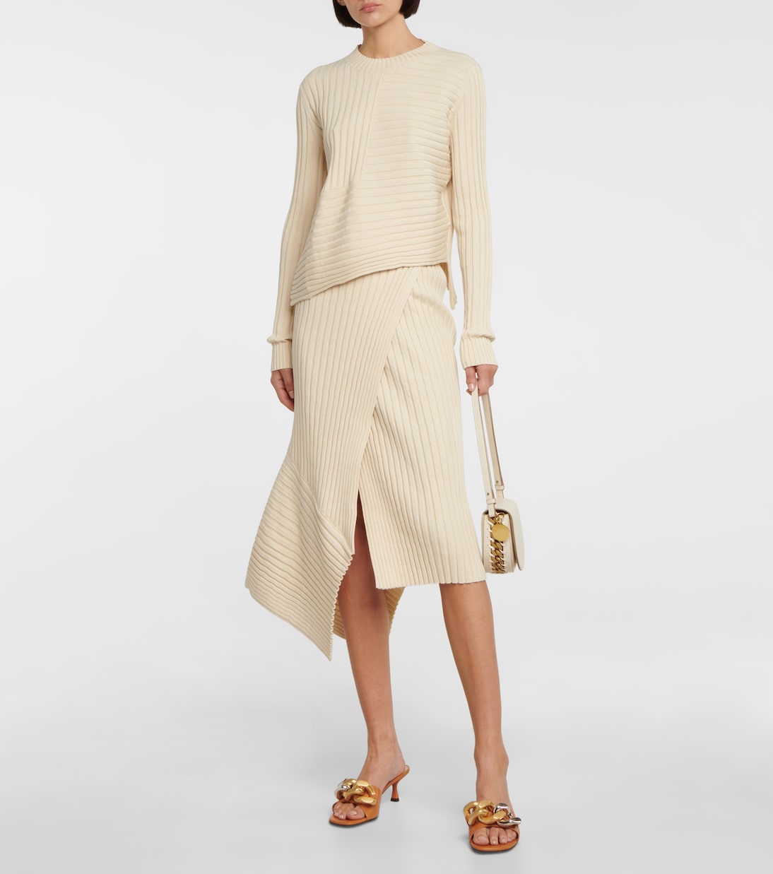 Gonna midi in maglia di cotone | Stella McCartney