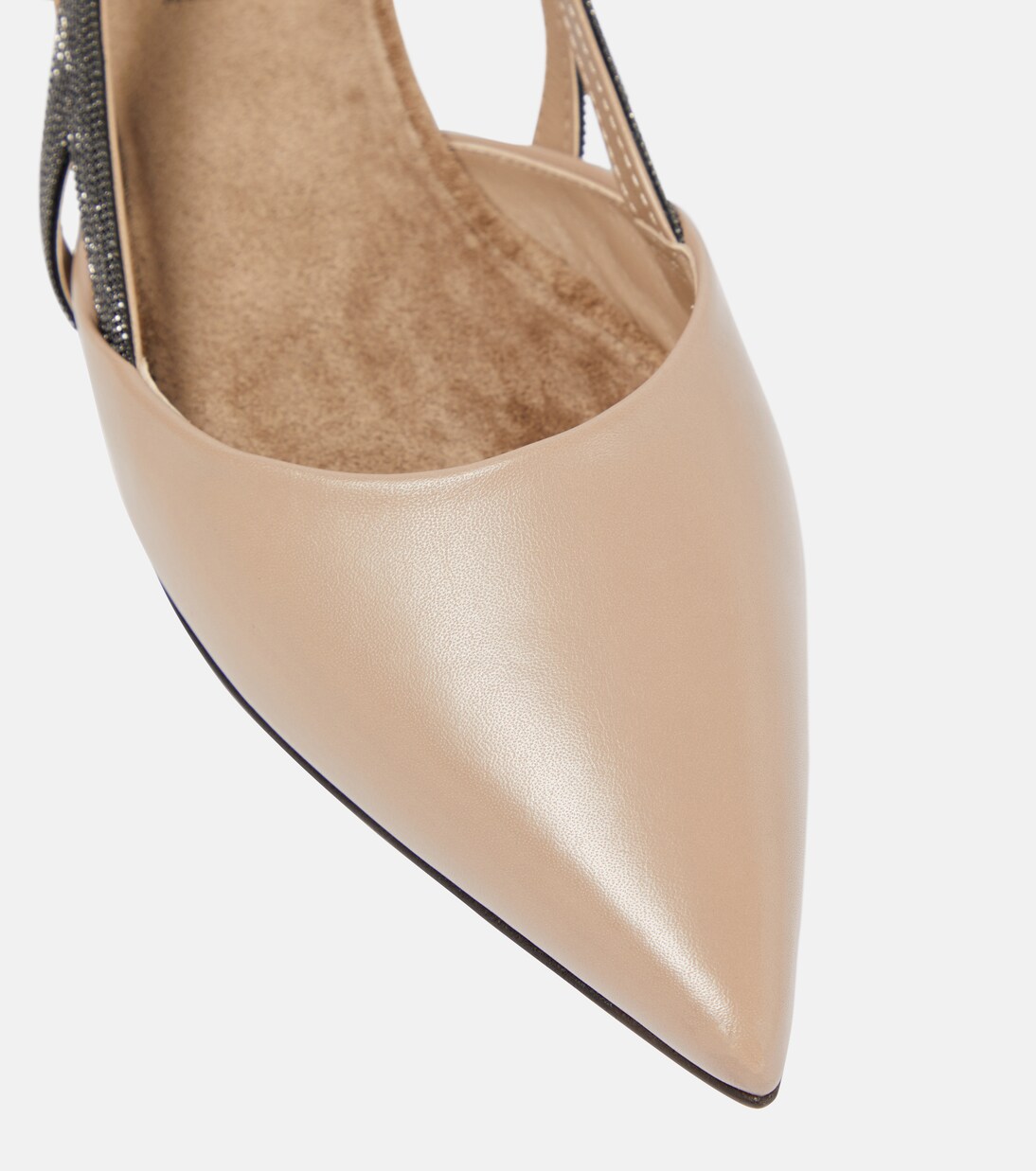 Ballerine slingback in pelle | Brunello Cucinelli