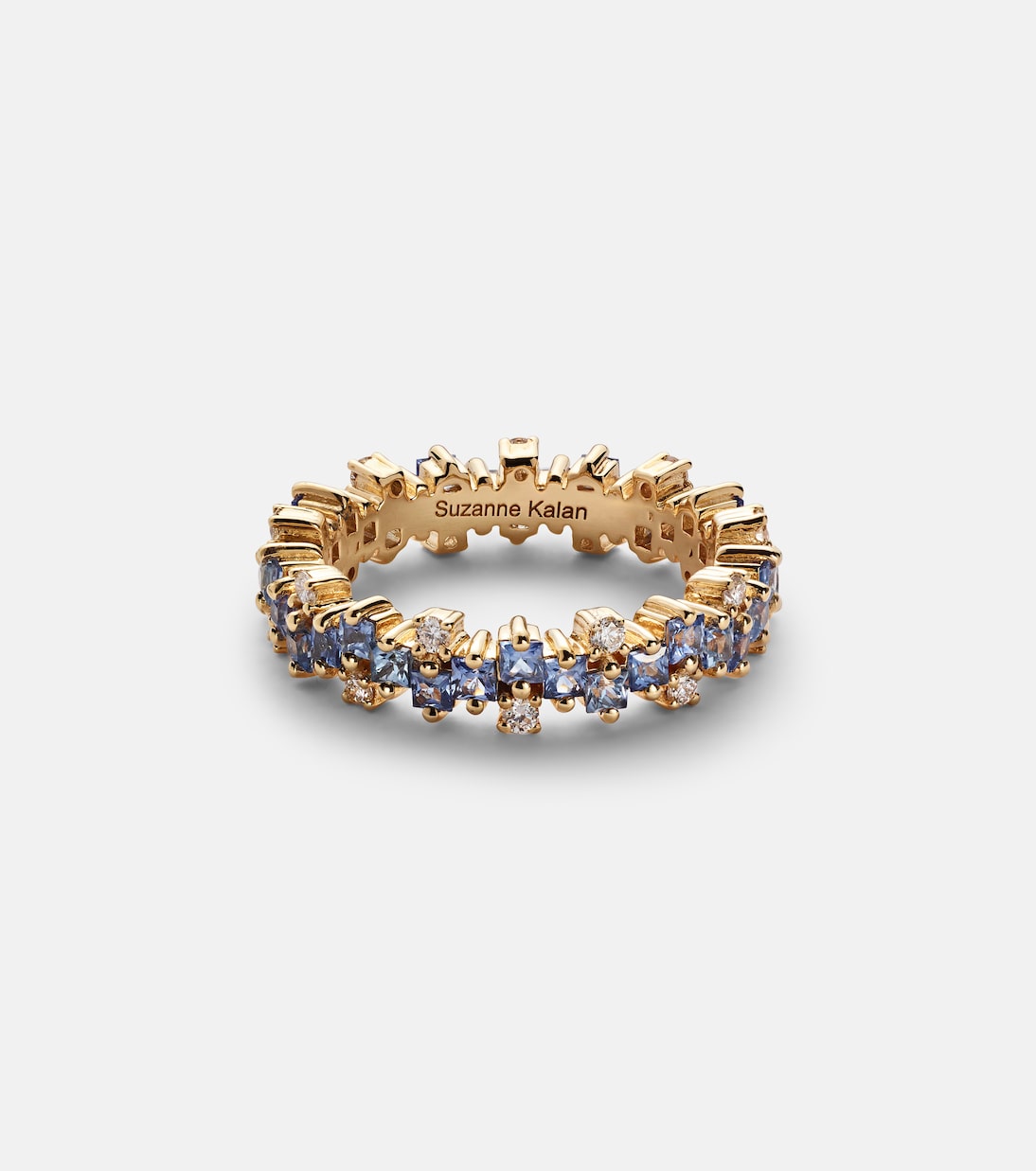18kt gold ring with sapphires and diamonds | Suzanne Kalan