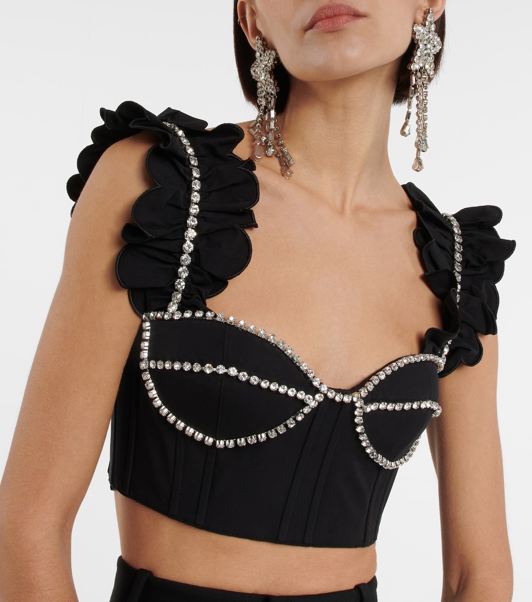 Verziertes Cropped-Top aus Baumwolle | Area