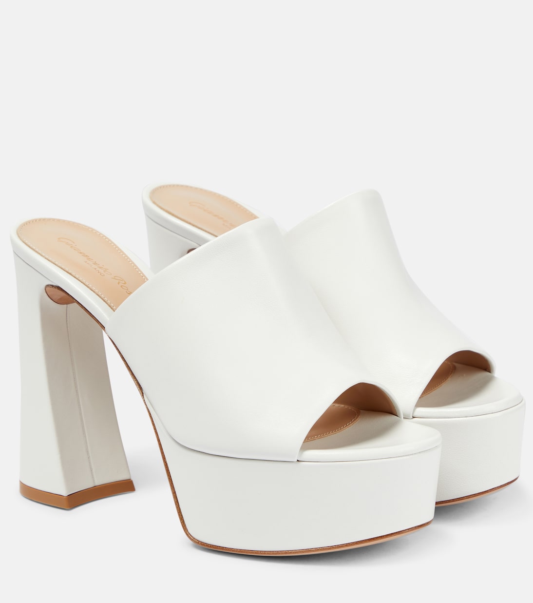 Holly leather platform mules | Gianvito Rossi