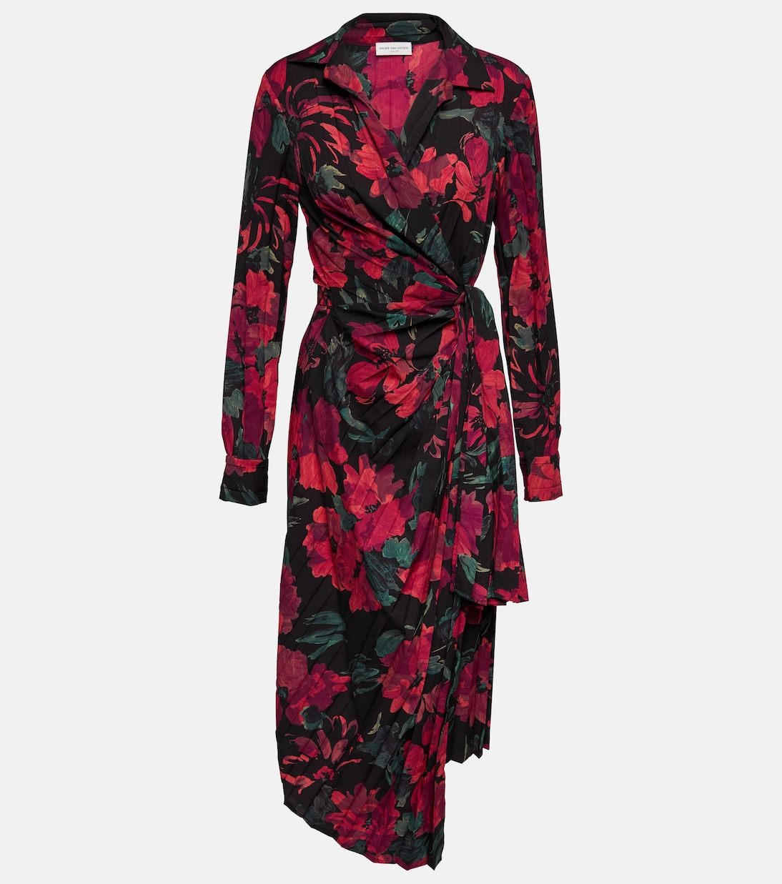 Floral wrap midi dress | Dries Van Noten