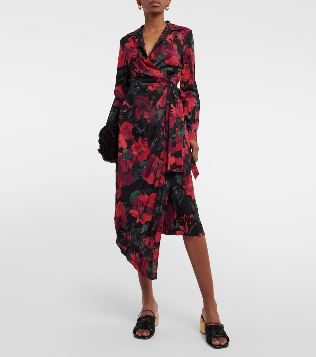Floral wrap midi dress | Dries Van Noten