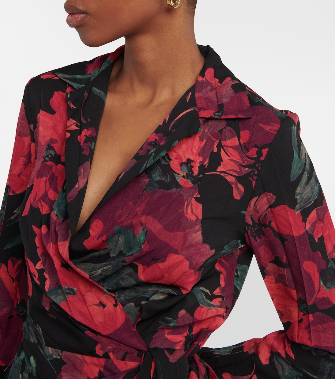 Floral wrap midi dress | Dries Van Noten
