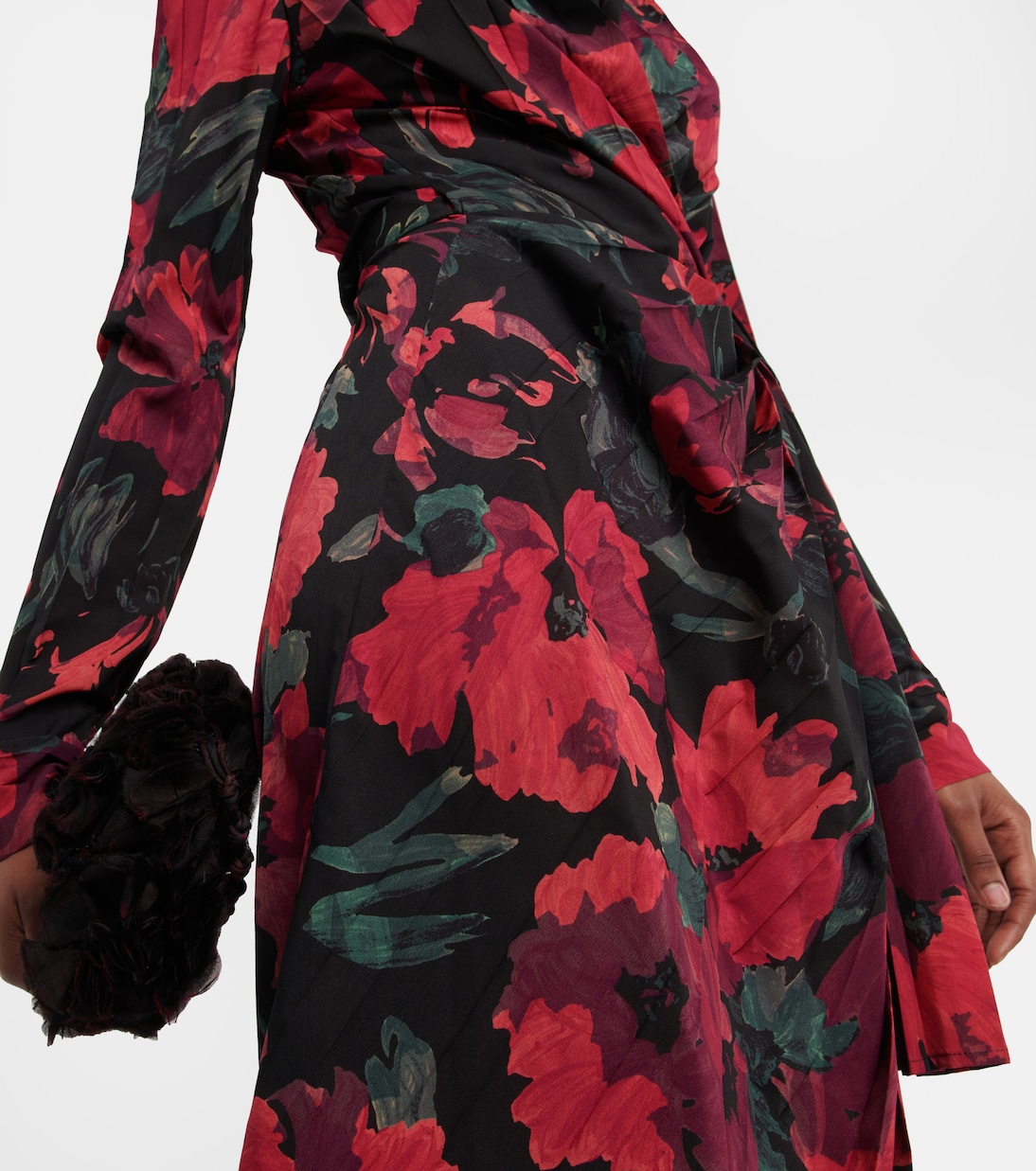 Floral wrap midi dress | Dries Van Noten
