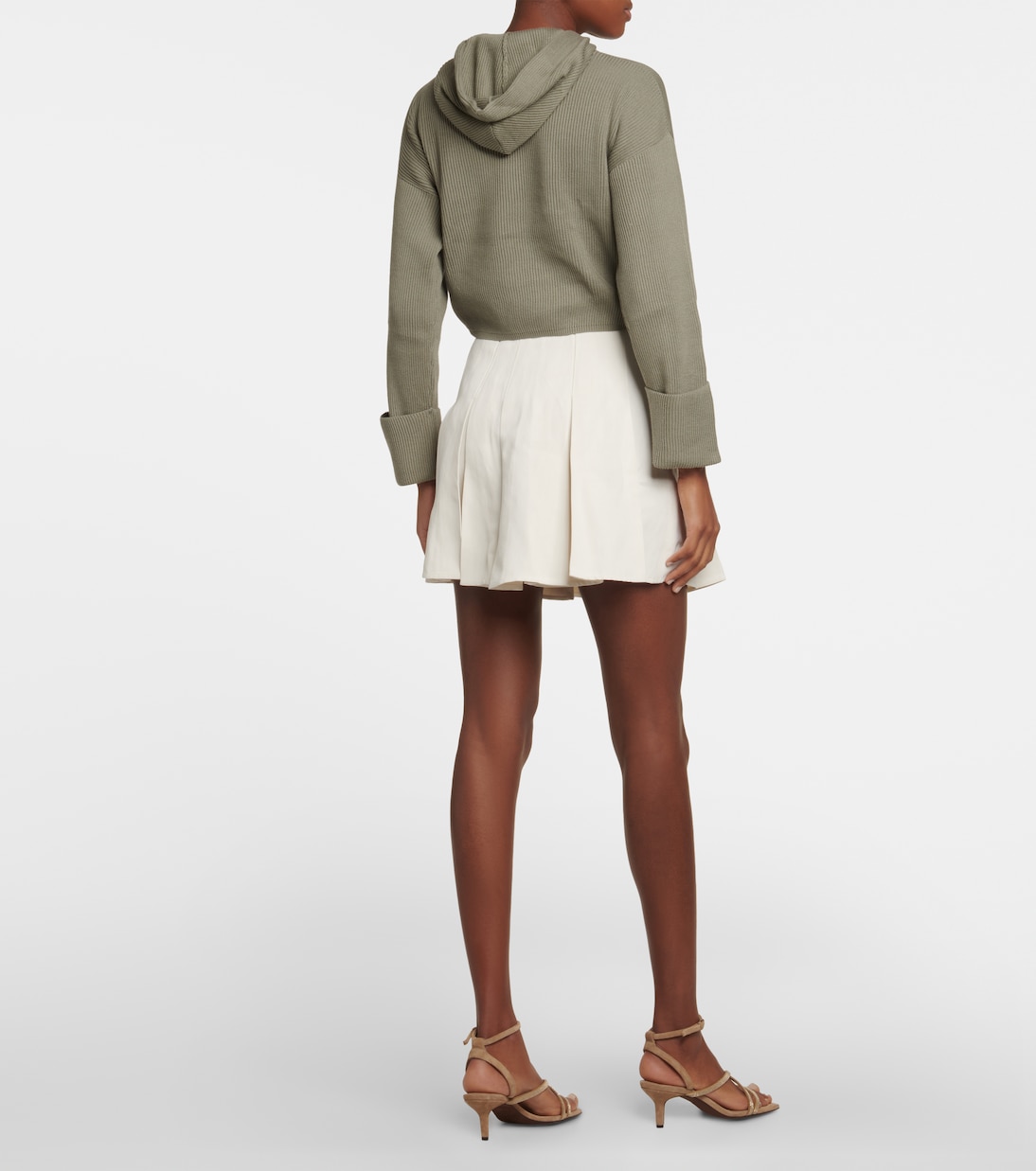 Sudadera con capucha de algodón a rayas | Brunello Cucinelli