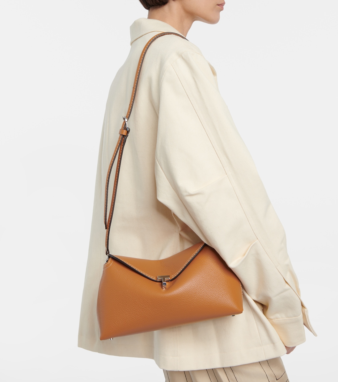 Clutch T-Lock Small in pelle | Toteme