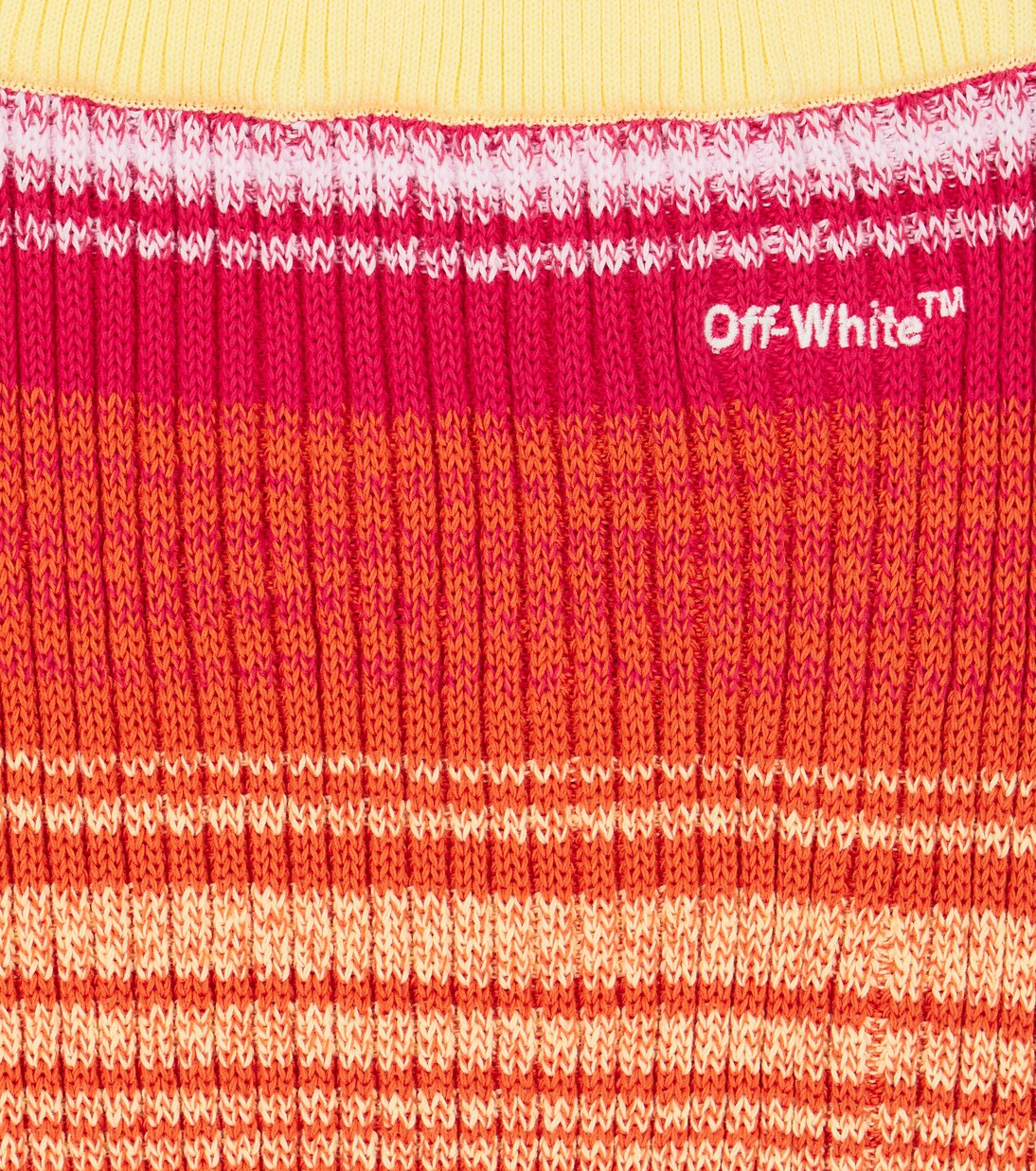 Mini-jupe rayée en coton | Off-White Kids