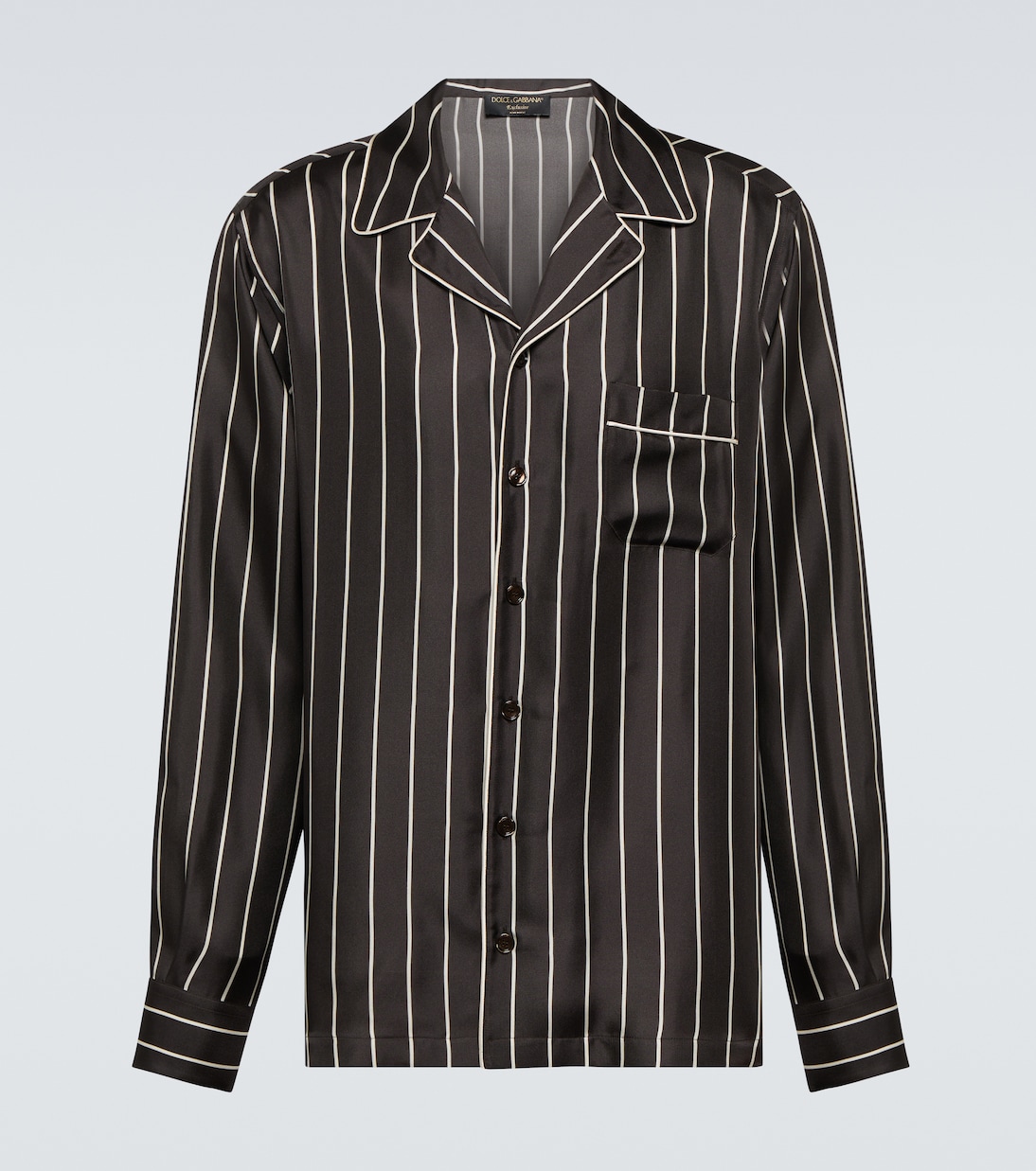 Blusa pigiama in seta a righe | Dolce&Gabbana