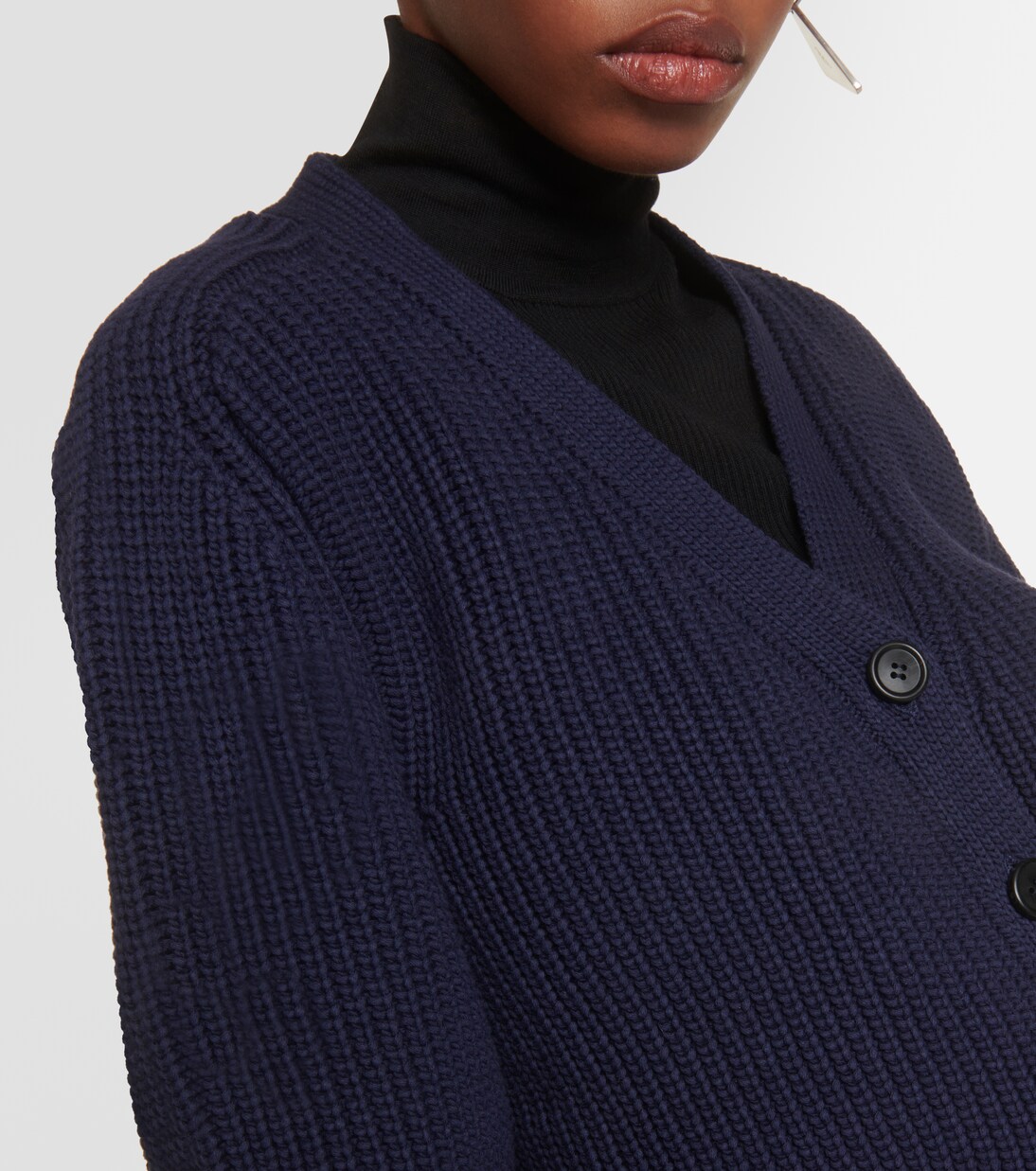 Chaqueta de punto mixto algodón oversize de Prada para jóvenes
