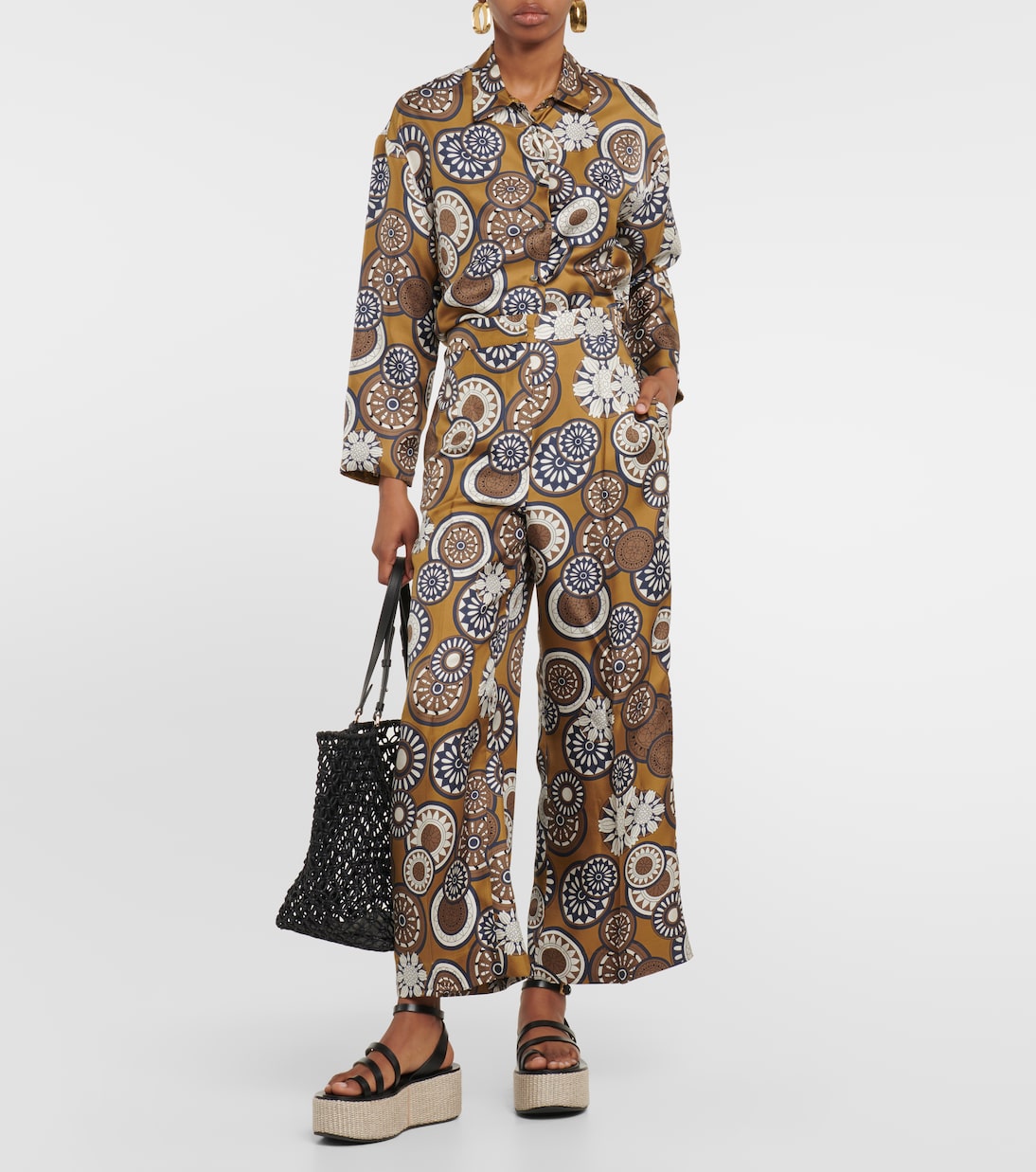 Pantalon Timeb à taille haute en crêpe de soie | 'S Max Mara