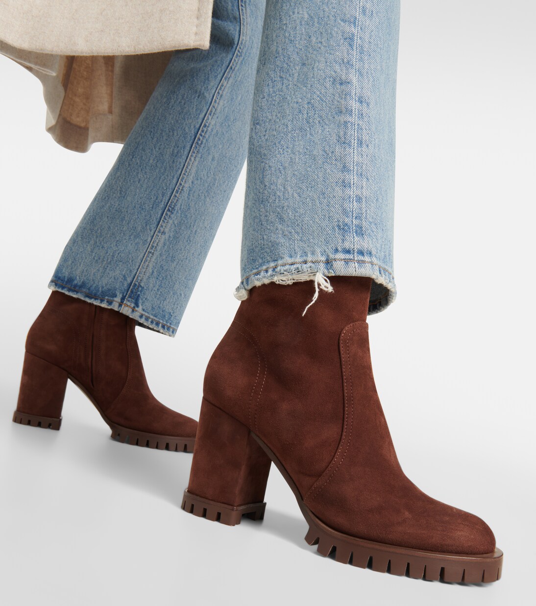 Ankle Boots Timber aus Veloursleder | Gianvito Rossi