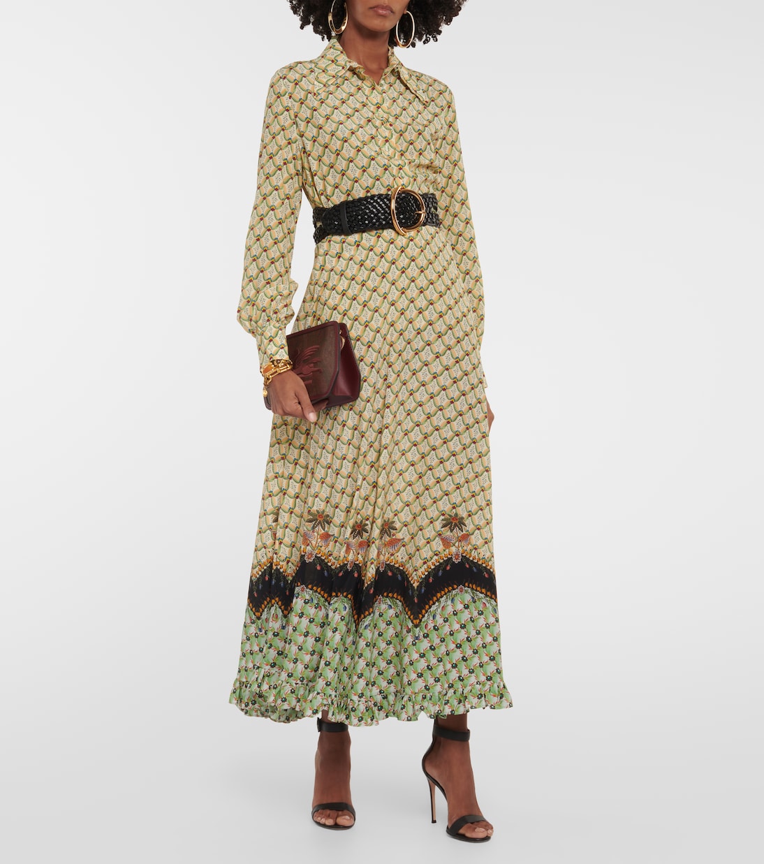 Printed high-rise maxi skirt | Etro
